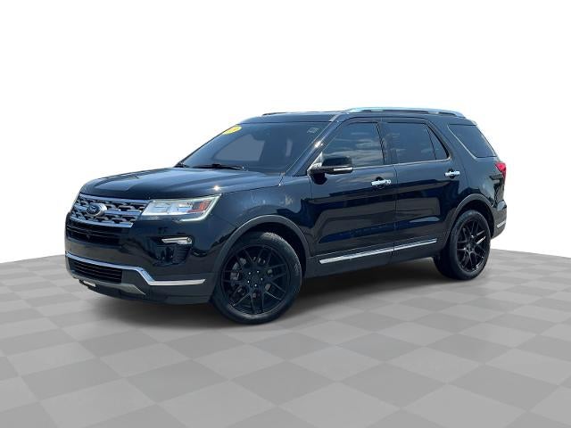2019 Ford Explorer Limited in Black — front three-quarter view