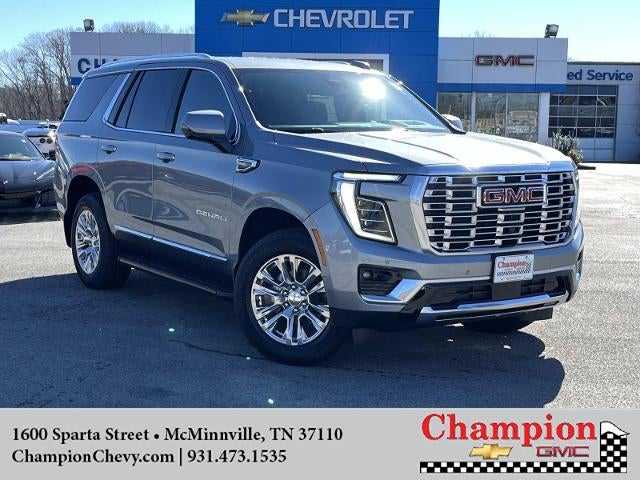 2026 GMC Yukon Denali in Sterling Metallic — front three-quarter view