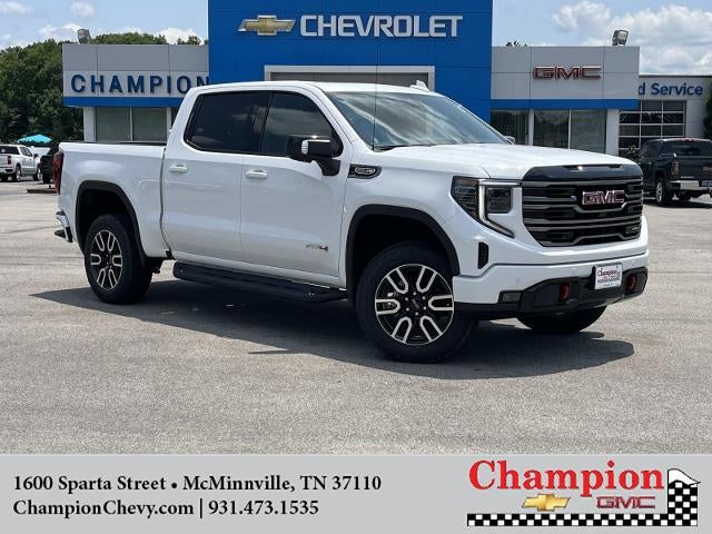 2026 GMC Sierra 1500 AT4 in Summit White — front three-quarter view